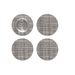 Mini Basketweave Coaster 4PK Gravel