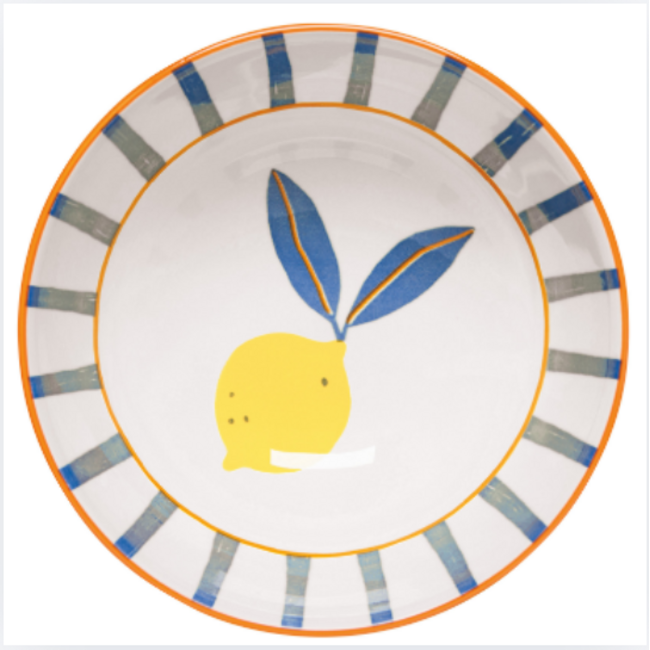Citrus Burst Bowl Blue Stripe