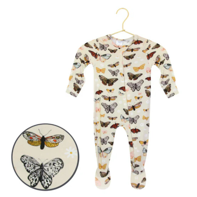 Amelia Zipper Footies 0 - 3 Mo