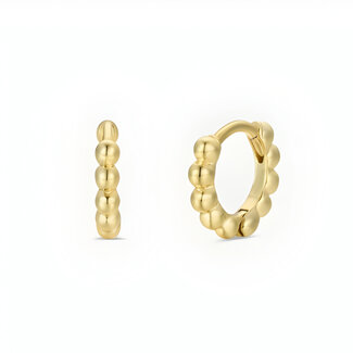 Ball Hoop Earrings - Tiny Gold