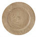 Natural Wood Grain Round Plastic Charger Plate