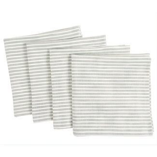 Monaco Slubbed Cotton Napkins - Mineral Green