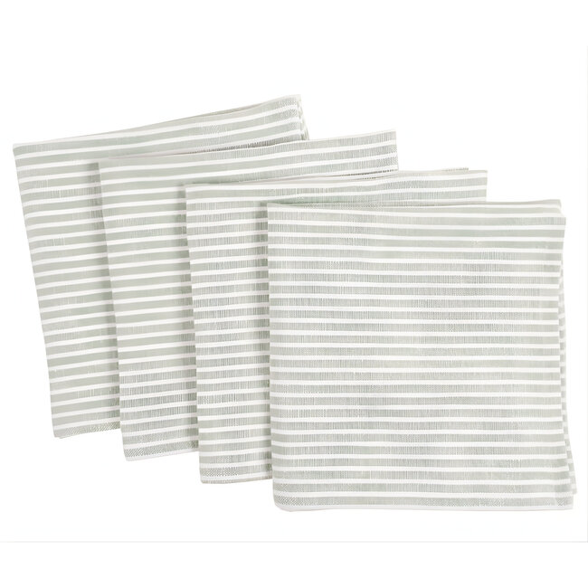 Monaco Slubbed Cotton Napkins - Mineral Green