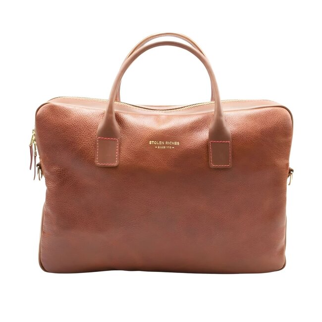 Brown Metro Bag with Adjustable Leather Shoulder Strap