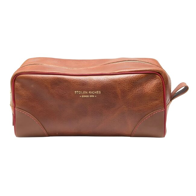 Brown Leather Dopp Bag