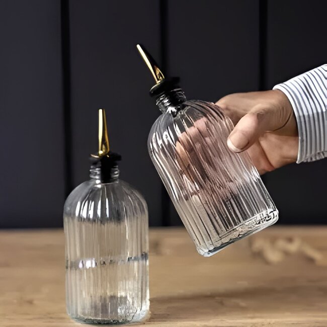 Scallop Glass Bottle