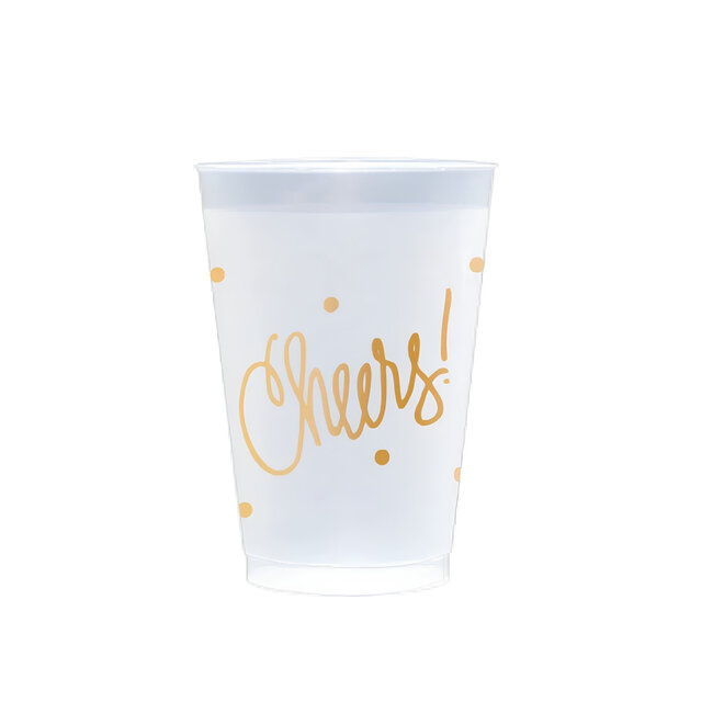 Cheers Frosted Plastic Cups 12oz