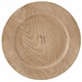 Natural Wood Grain Round Plastic Charger Plate