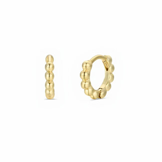 Ball Hoop Earrings - Tiny Gold