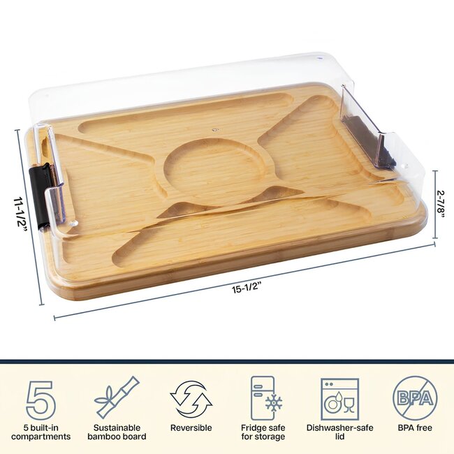 Charcuterie Board with Locking Lid