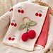 Cherry Orchard Baby Blanket + Ring Rattle Gift Set