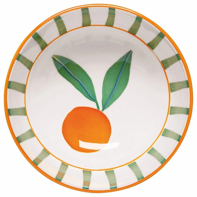 Citrus Burst Bowl Green Stripe