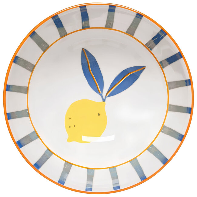 Citrus Burst Bowl Blue Stripe