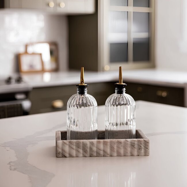 Scallop Glass Bottle
