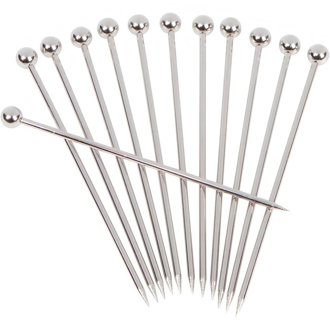 Silver Combo Cocktail Picks - 12pc