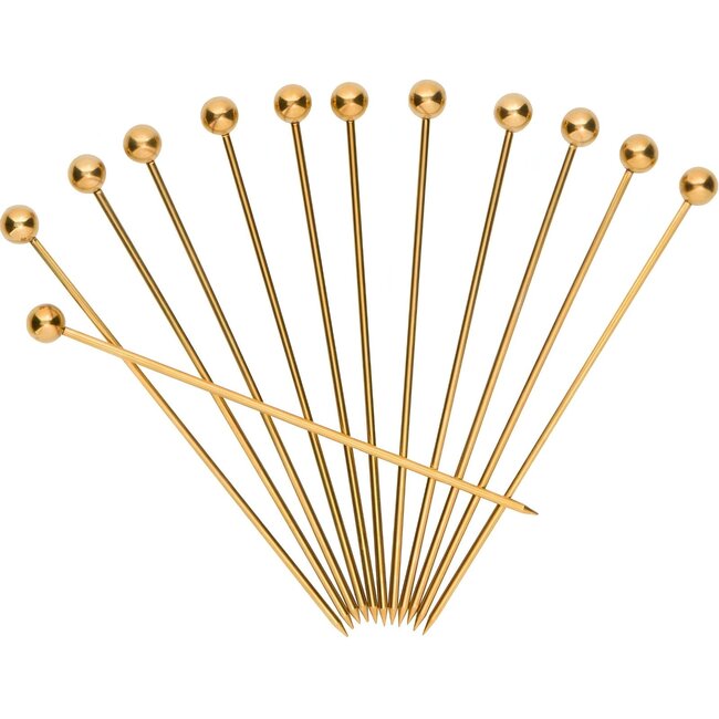 Gold Cocktail Picks - 12 pc long