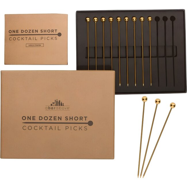 Gold Cocktail Picks - 12 pc long