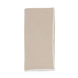 Stonewashed Stitch Border Napkin Natural