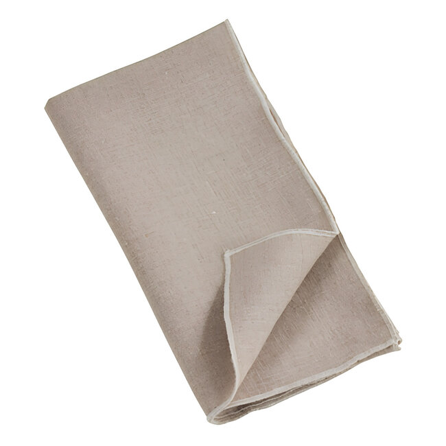 Stonewashed Stitch Border Napkin Natural