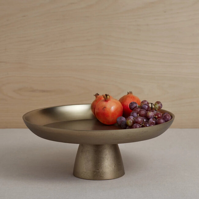 Large Pedestal, Antique Brass