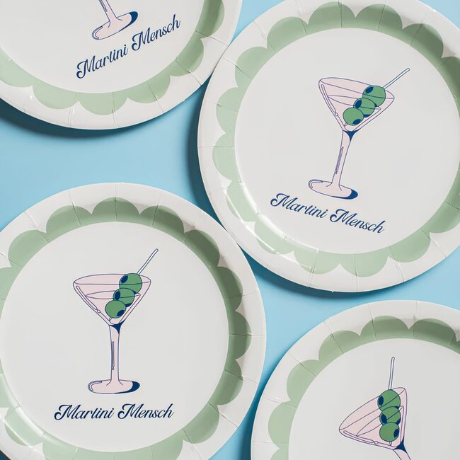 Martini Mensch Paper Plates