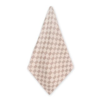 Tan Checkered - Jacquard Terry Knit Baby Blanket