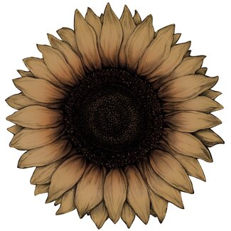 Die Cut Vintage Sunflower