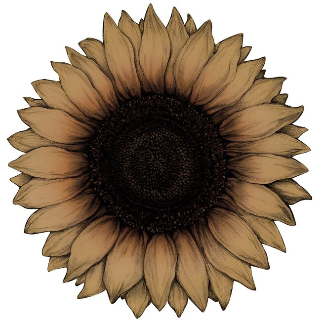 Die Cut Vintage Sunflower