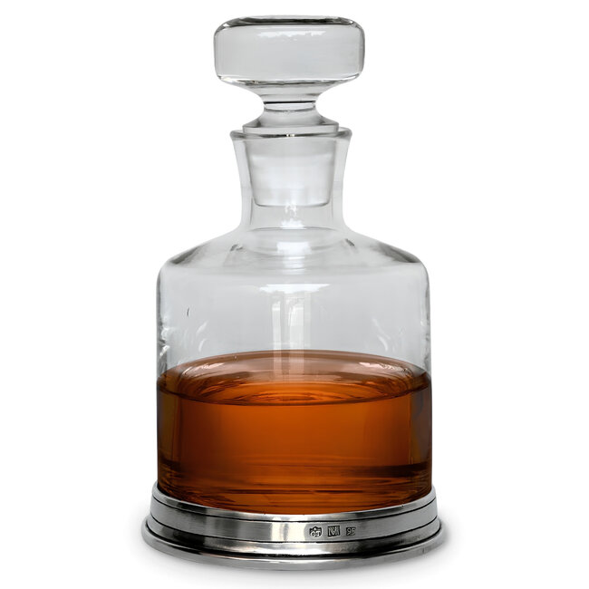 Pewter Spirits Crystal Decanter