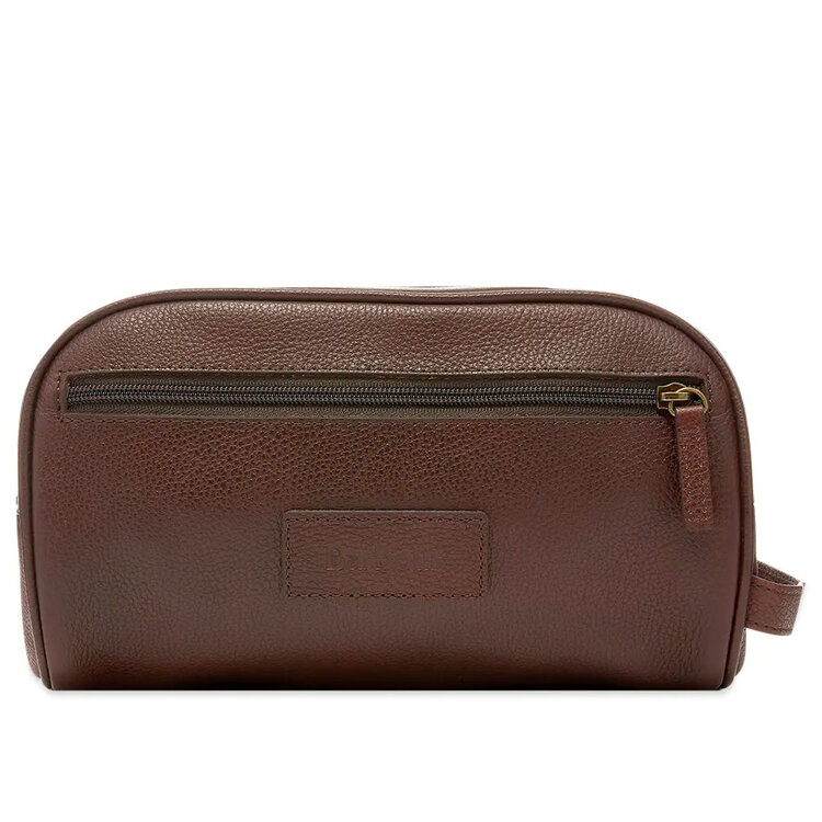 Barbour Barbour Leather Wash Bag
