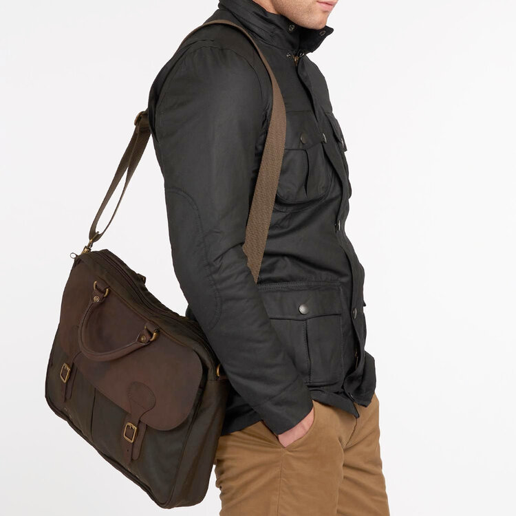 Barbour Barbour Wax Leather Briefcase