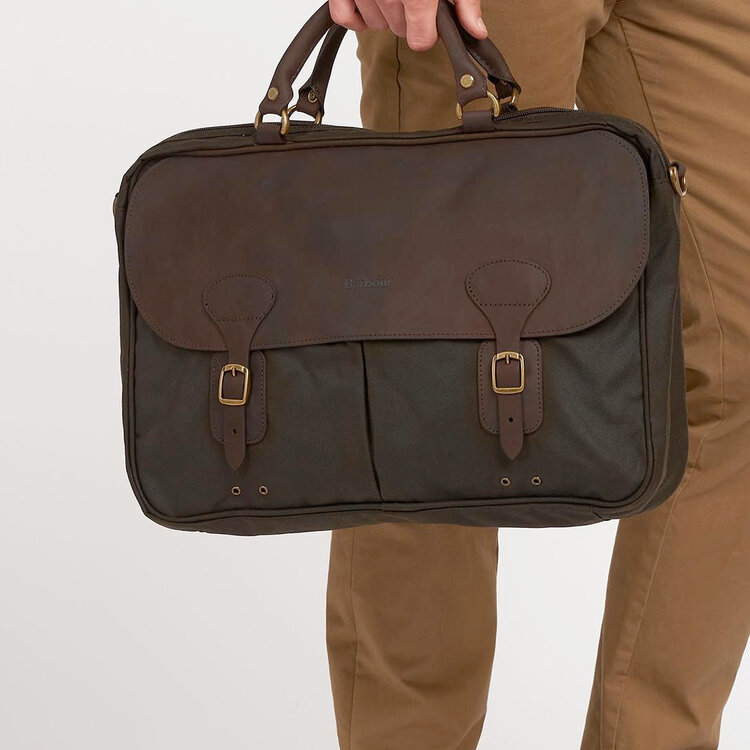 Barbour Barbour Wax Leather Briefcase