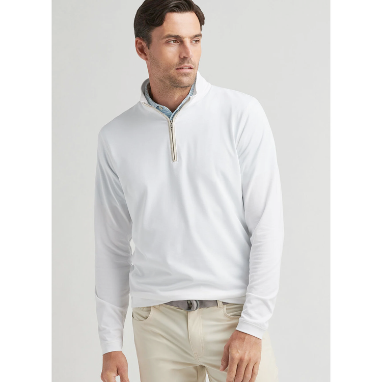 Peter Millar Peter Millar Albatross Cotton Blend Pique Quarter Zip