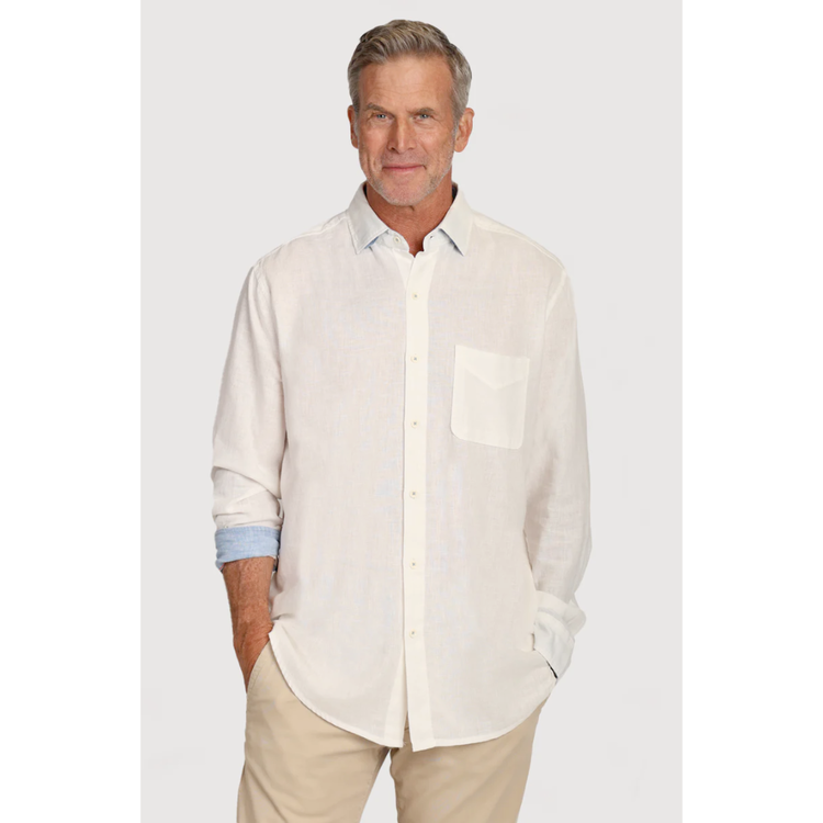 True Grit True Grit Washed Melange Linen S/S Shirt