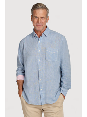 True Grit True Grit Washed Melange Linen S/S Shirt