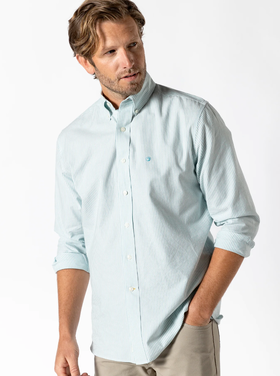 Duck Head Duck Head LS Cotton Oxford Sport Shirt - Collins Stripe