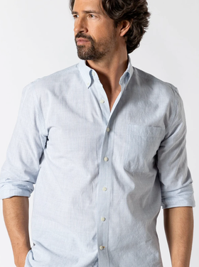 Duck Head Duck Head LS Cotton Slub Sport Shirt - Donovan Stripe