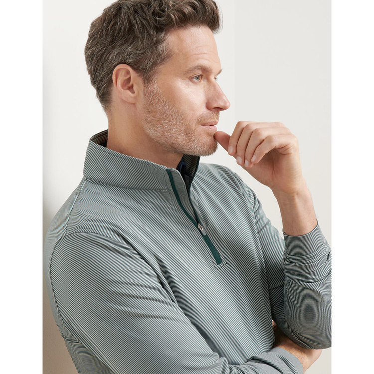 Peter Millar Peter Millar Perth Sugar Stripe Performance Quarter Zip