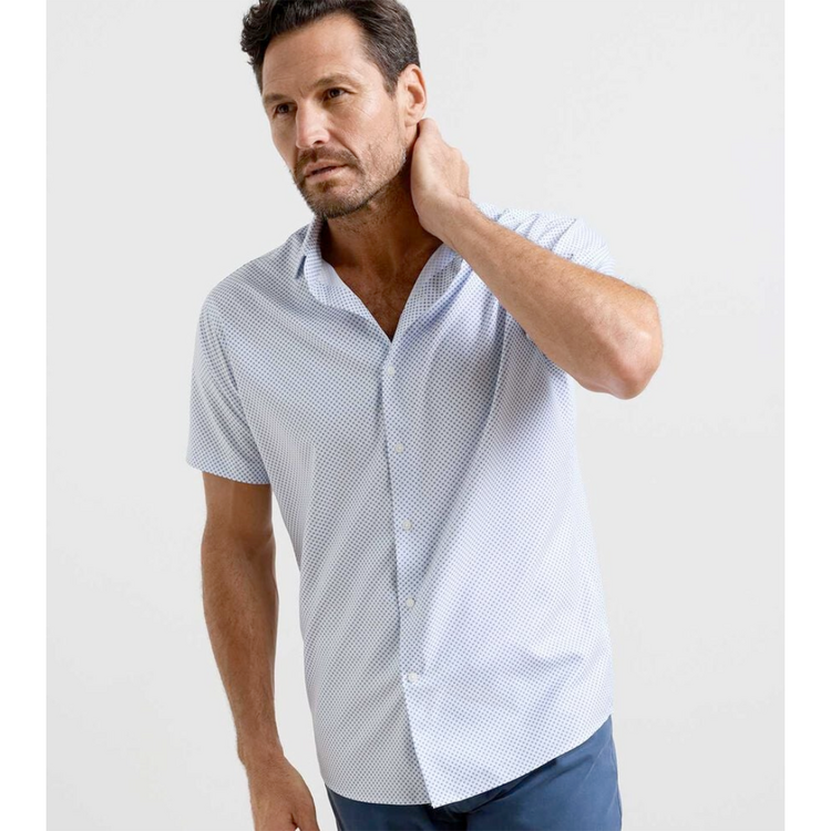 Peter Millar Peter Millar Cecil Performance Poplin SS Sport Shirt