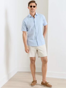 Peter Millar Peter Millar Coastal Stripe Cotton Lyocel SS Sport Shirt