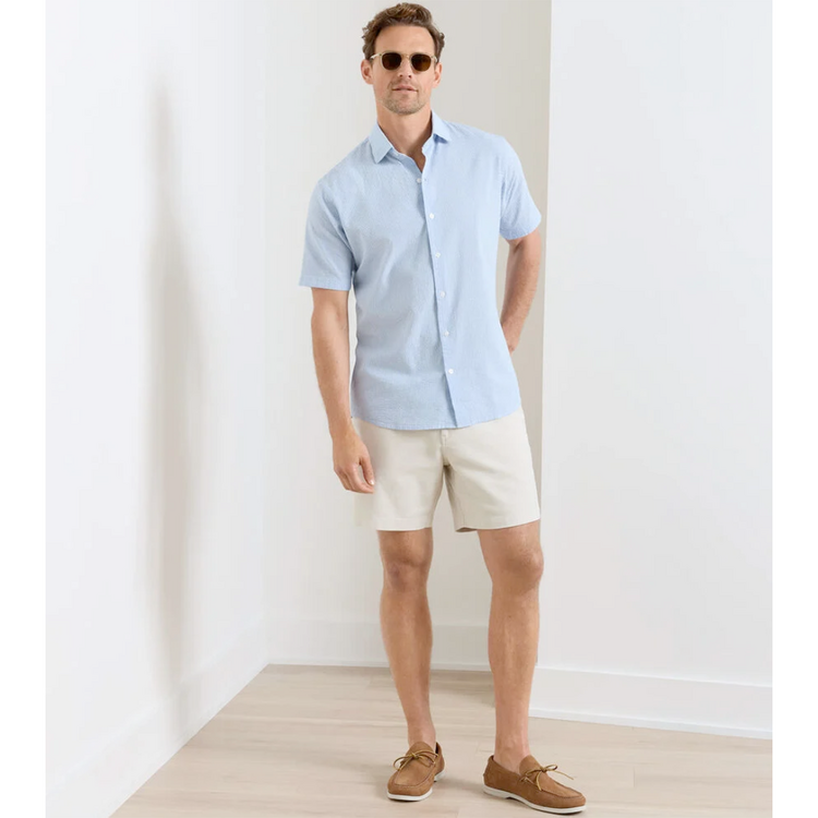 Peter Millar Peter Millar Coastal Stripe Cotton Lyocel SS Sport Shirt