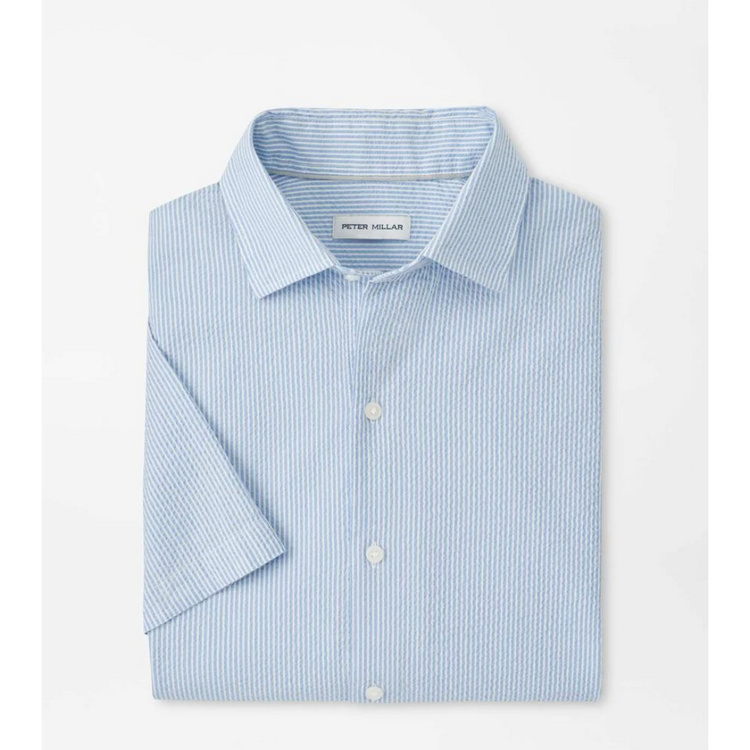 Peter Millar Peter Millar Coastal Stripe Cotton Lyocel SS Sport Shirt