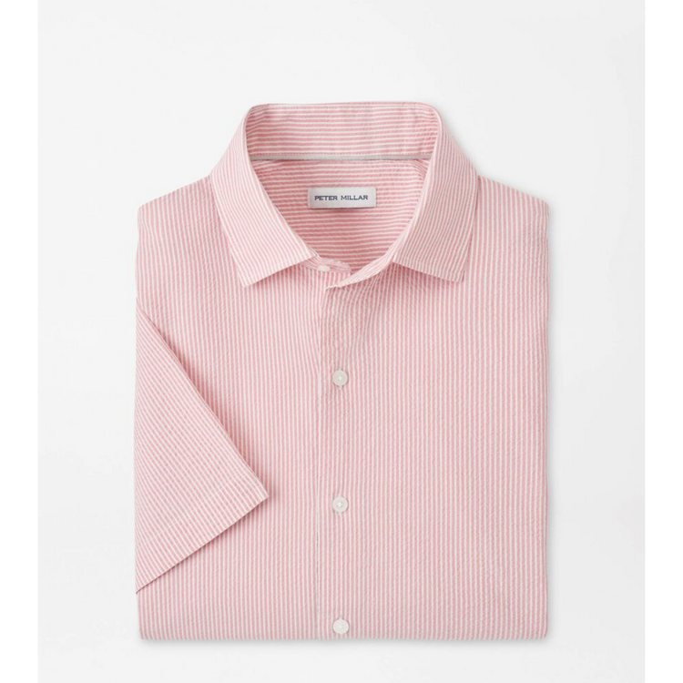 Peter Millar Peter Millar Coastal Stripe Cotton Lyocel SS Sport Shirt