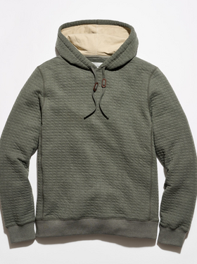 Billy Reid Billy Reid Box Quilt Hoodie Pullover