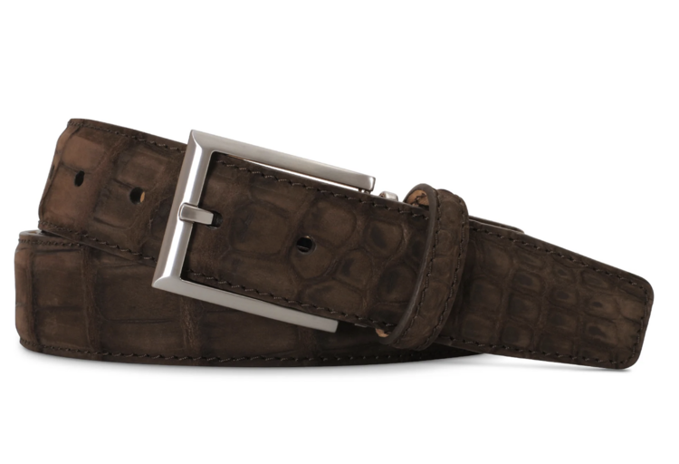 Brookes & Hyde Brookes & Hyde Buffed American Alligator Belt