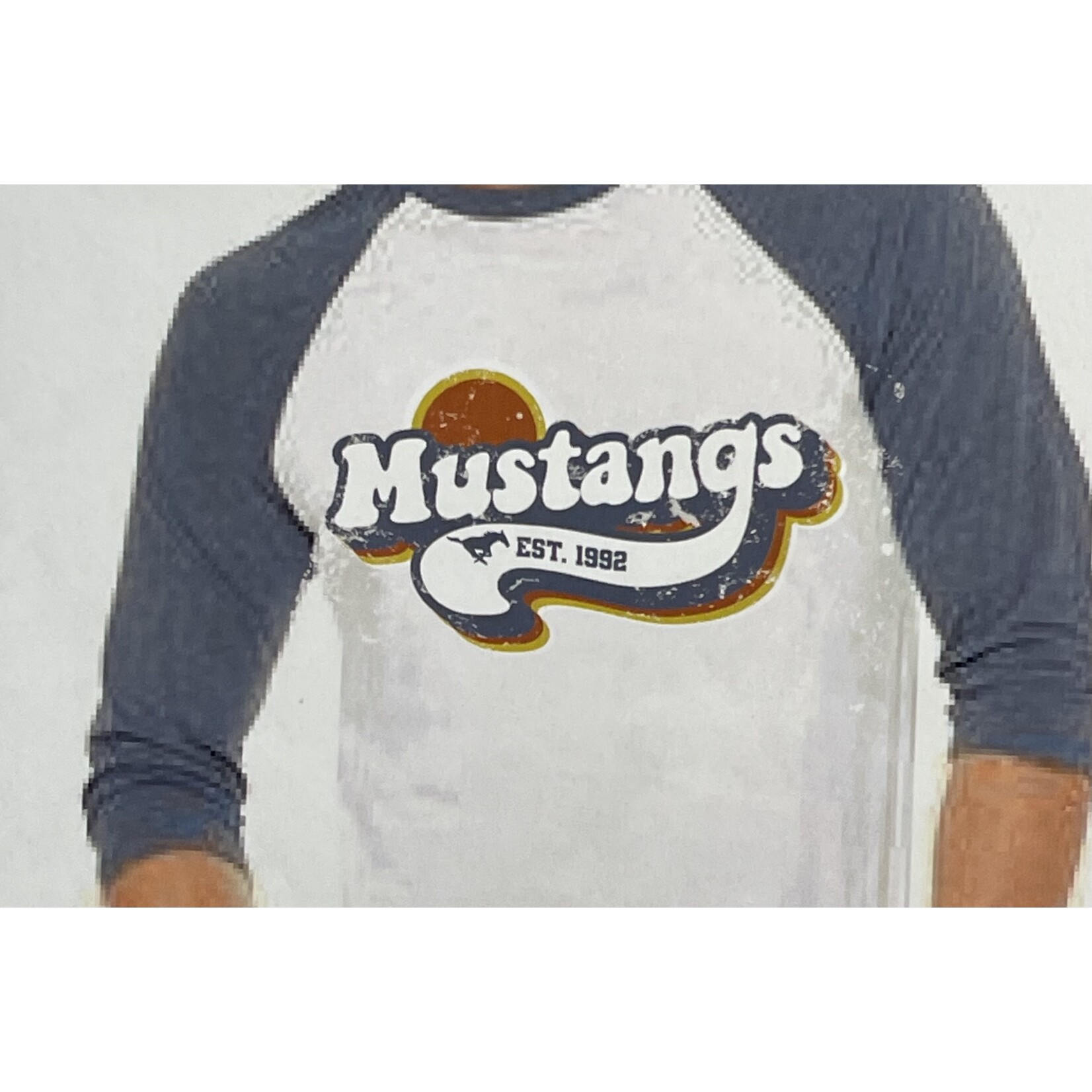 Bella+Canvas RAGLAN MUSTANGS-ADULT