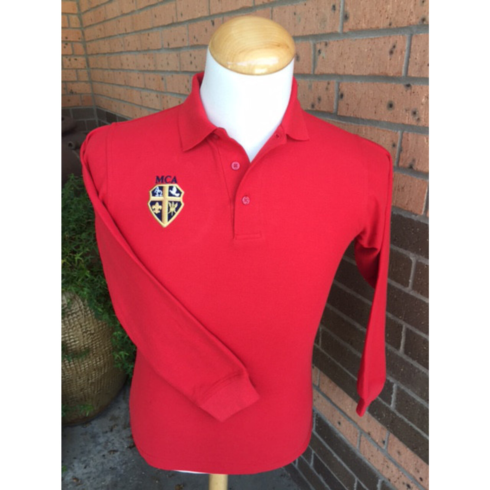 Elderwear Polo Long-Sleeve Red Youth