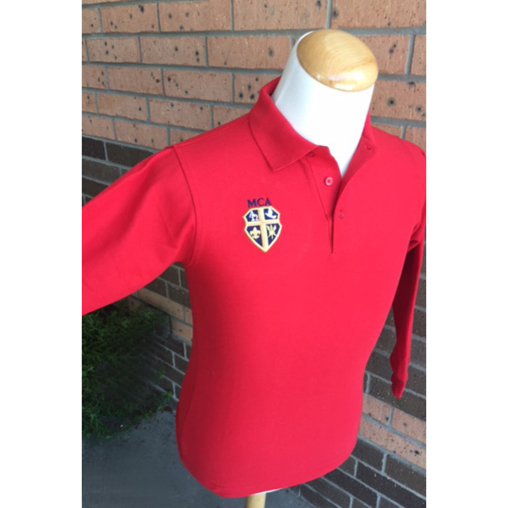 Elderwear Polo Long-Sleeve Red Youth