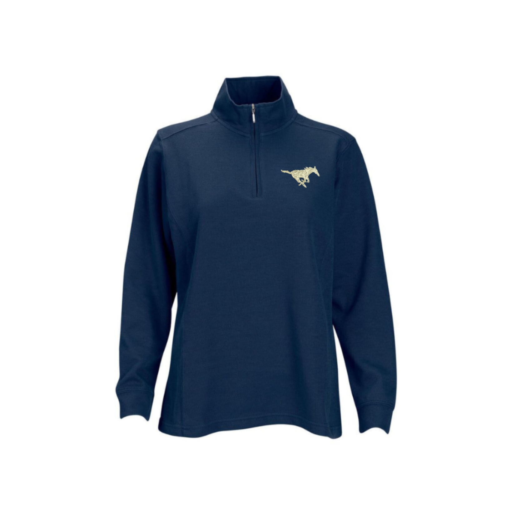 Vantage Navy 1/4 Zip Sweater-Ladies