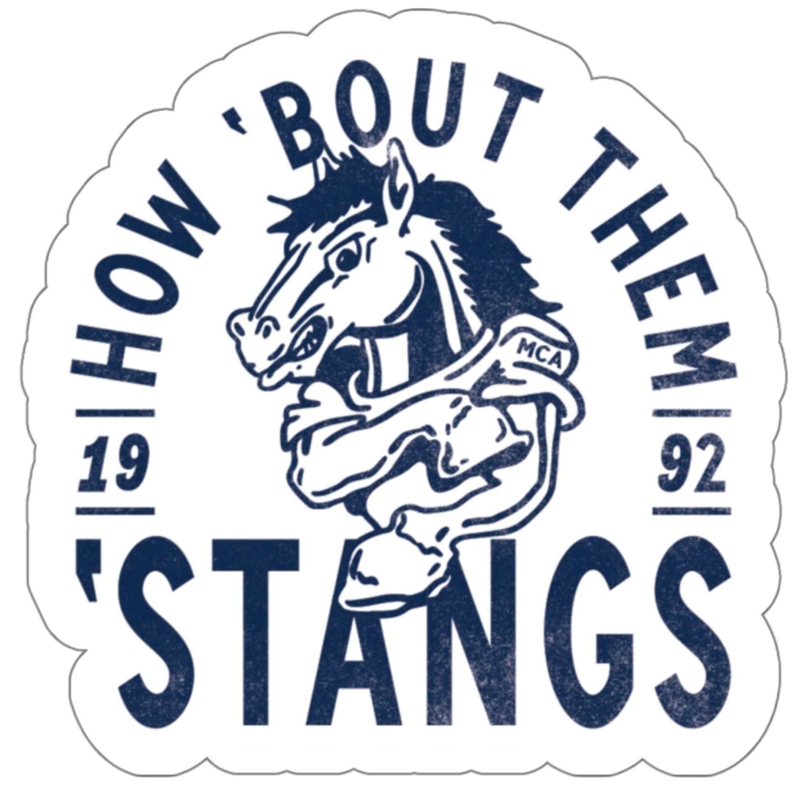 NEW "How Bout Them Stangs" Sticker